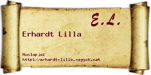 Erhardt Lilla névjegykártya